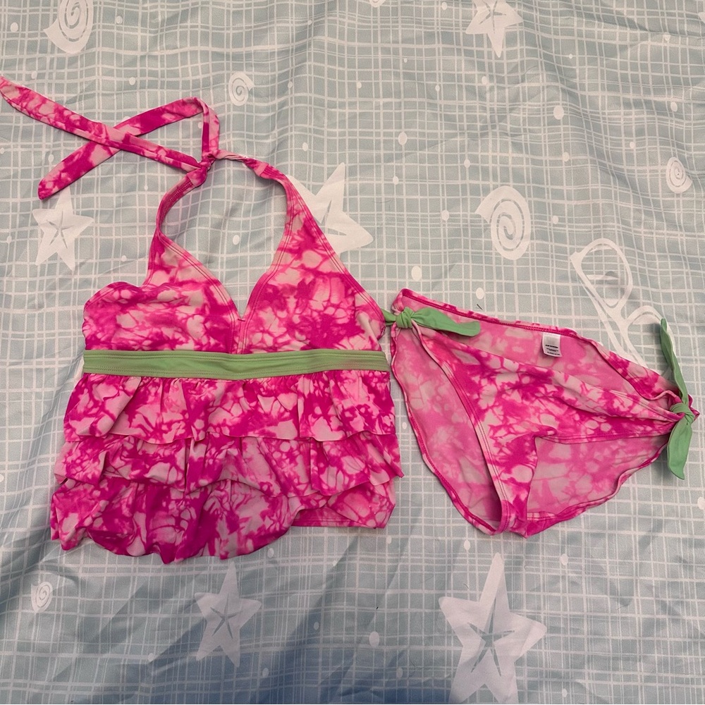 Joe Boxer Pink Tie-Dye Tankini